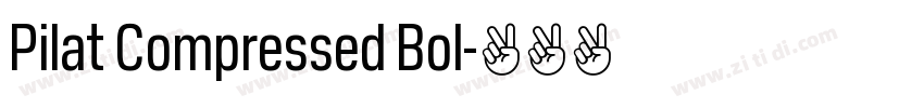 Pilat Compressed Bol字体转换